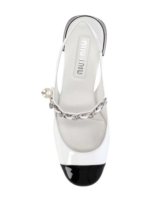 white and black pump Miu Miu | 5I045EF-03506EF0964